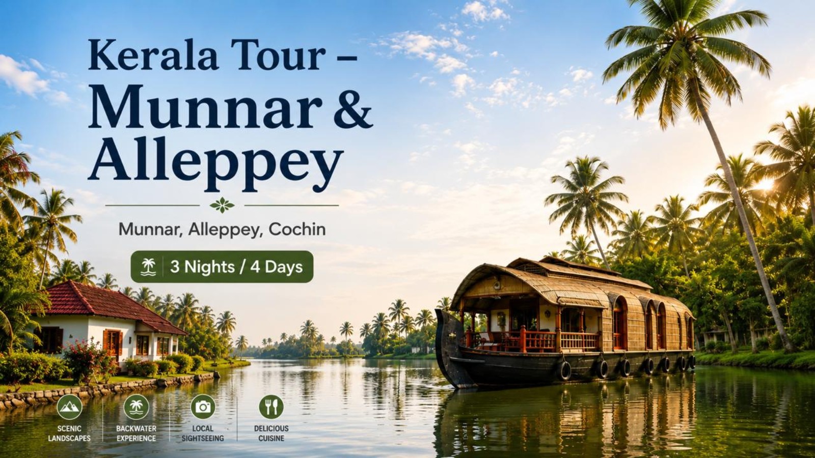 Kerala Tour - Munnar & Alleppey